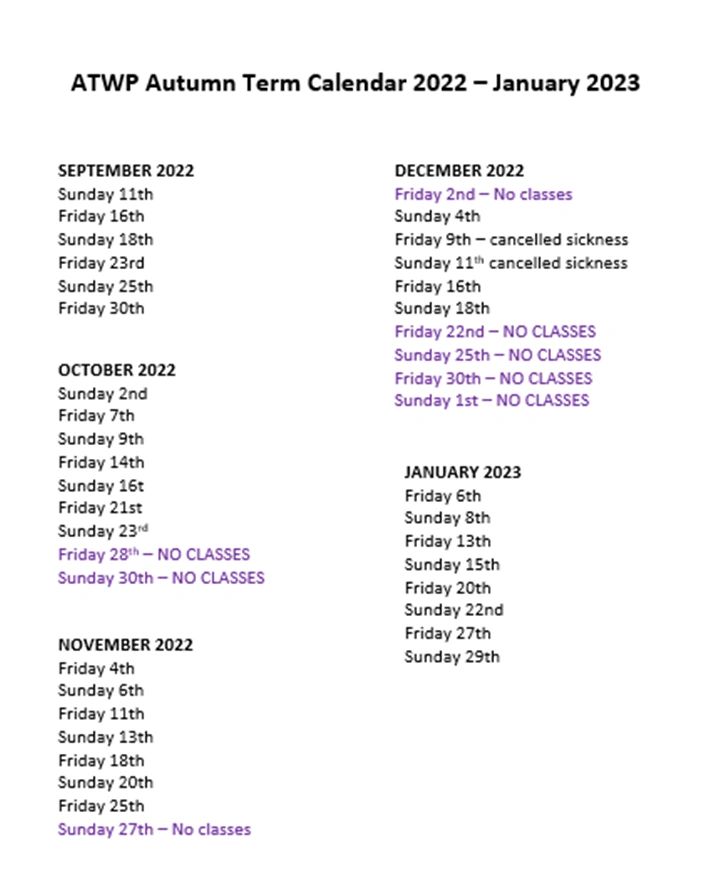 Calendar 2022 2023 Athena Theatre Works & Productions